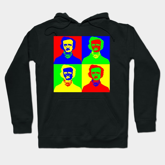 Edgar Allan Poe Popart Hoodie by spiralrewind